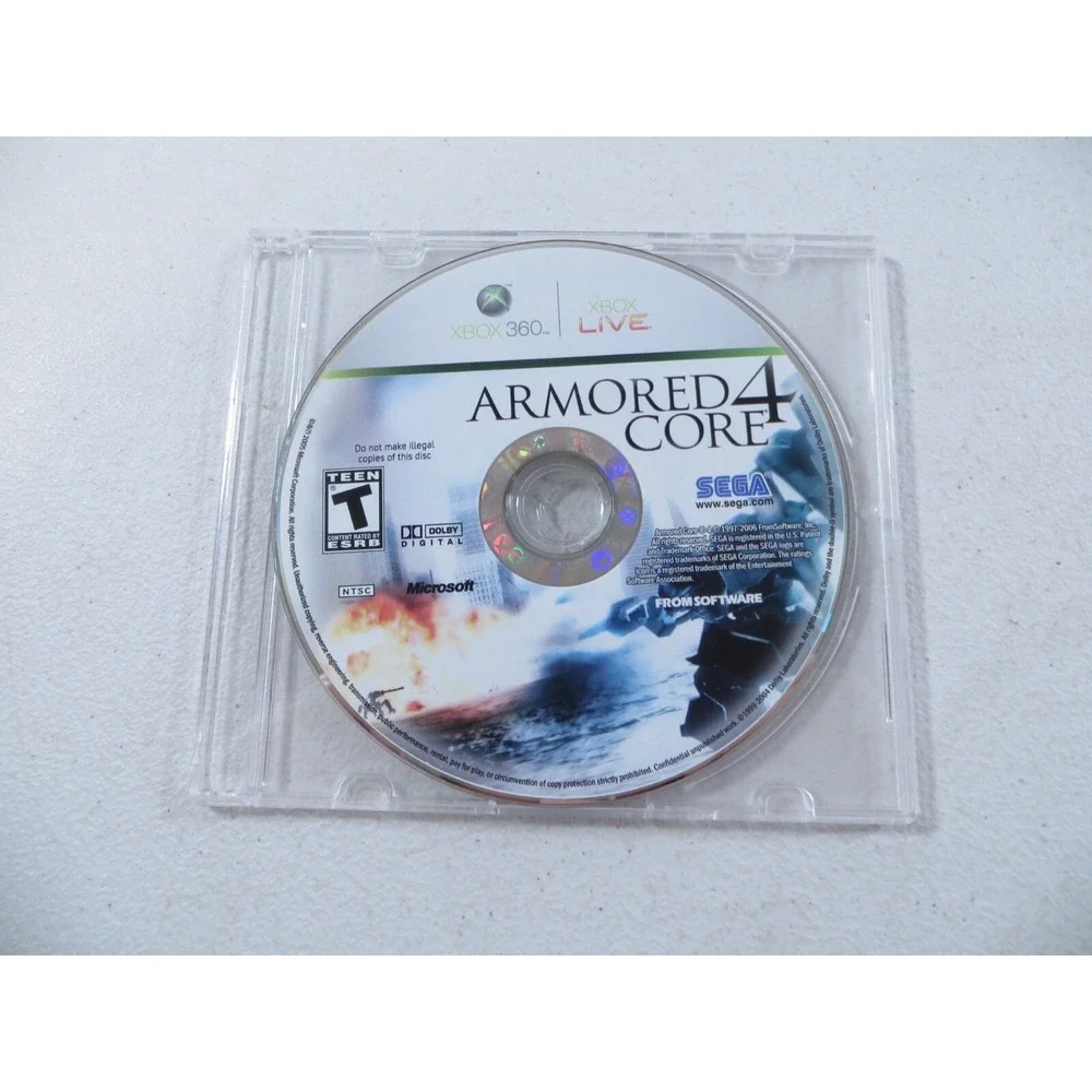 Armored Core 4 Microsoft Xbox 360 206 Disc Only TESTED WORKING